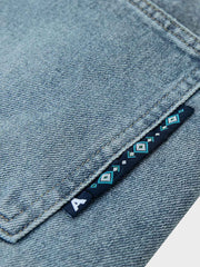 ウォッシュ加工 ストレートデニムパンツ