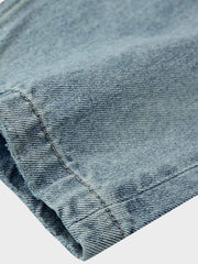 ウォッシュ加工 ストレートデニムパンツ