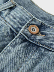 ウォッシュ加工 ストレートデニムパンツ