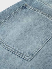 ウォッシュ加工 ストレートデニムパンツ