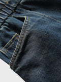ウォッシュ加工 レトロ ワイド デニムパンツ