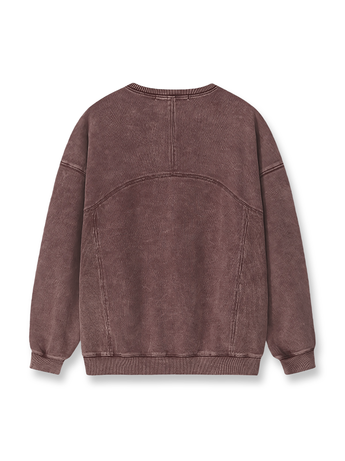 製品画像: ヴィンテージ風400Gヘビーウェイトウォッシュドフェード配色クルーネックスウェットの正面ビュー
詳細画像: ウォッシュドフェード加工と切り替えラインのディテール表示