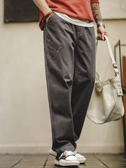 ウォッシュグレー スリムワークパンツ