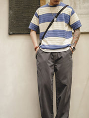 ウォッシュグレー スリムワークパンツ