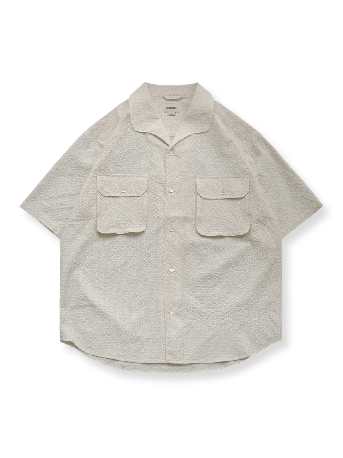 シアサッカー半袖シャツの正面画像