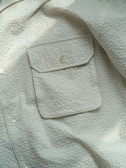 シアサッカー半袖シャツのディテール画像