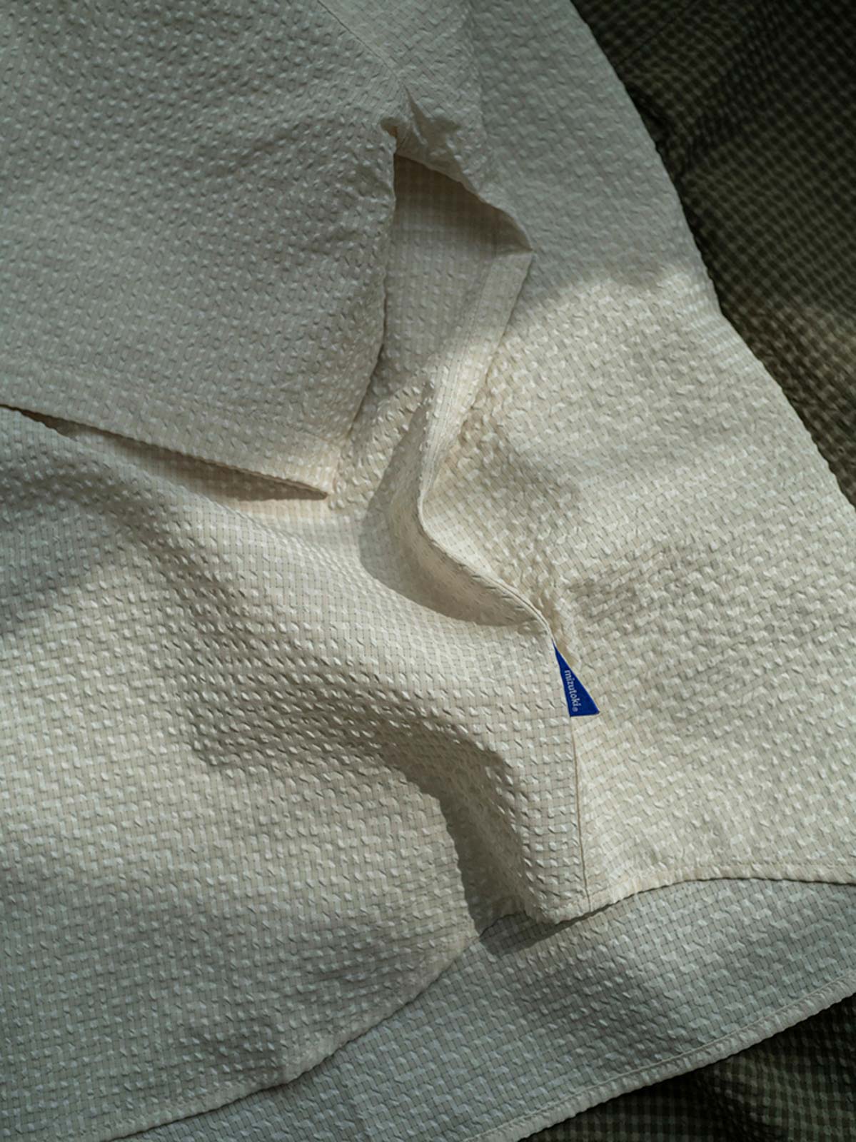 シアサッカー半袖シャツのディテール画像