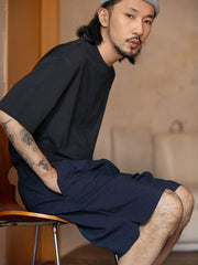 ウエストゴム ツープリーツ スーツショートパンツ