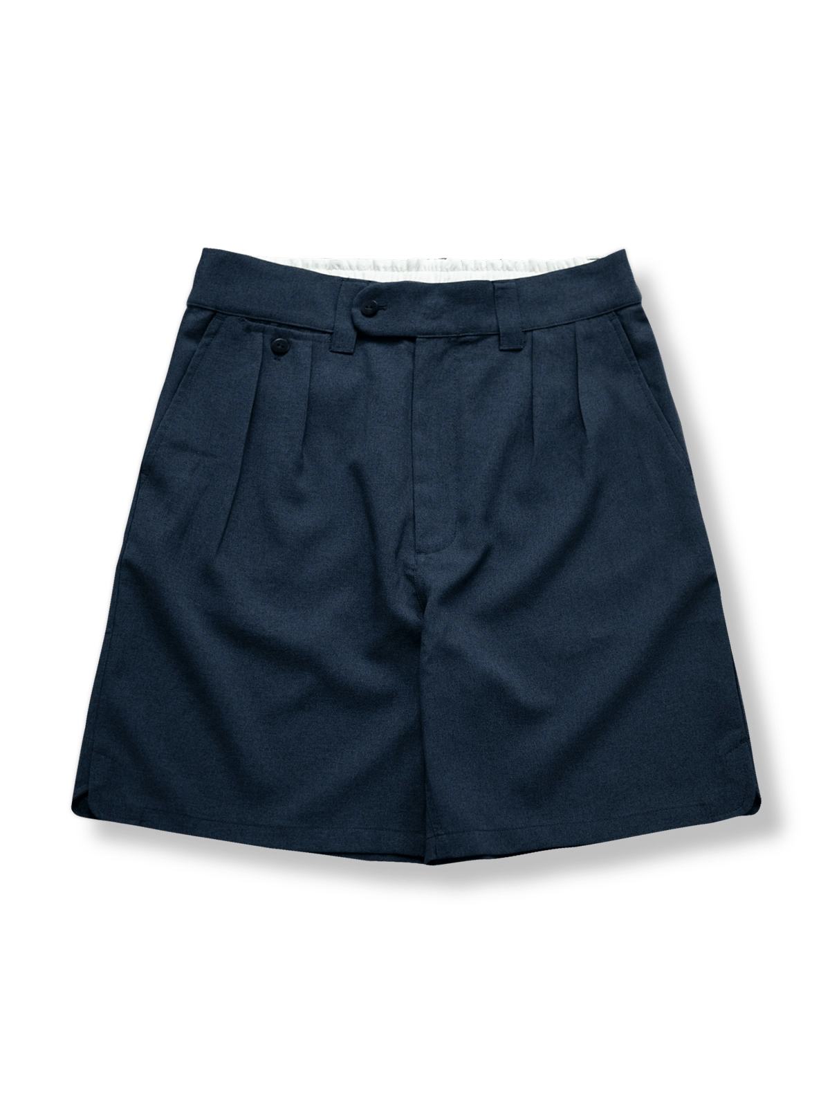 ゴムウエストツープリーツスラックスショーツ全体展示