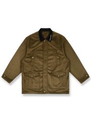 アメリカンスタイルのライダーススエードジャケットの全体表示、スエード複合素材とクラシックデザインを表現