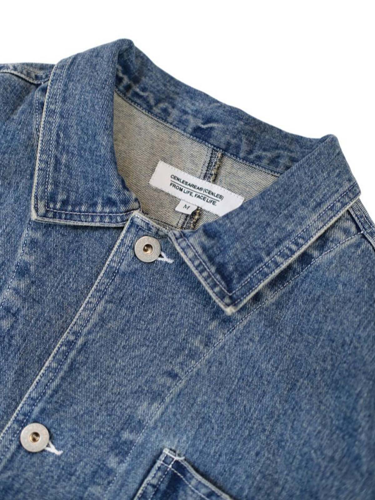 詳細画像: ジャケットのアシンメトリーポケットのディテール