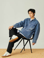 アシンメトリーポケット デニムジャケット