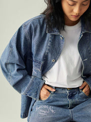 アシンメトリーポケット デニムジャケット