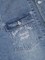 詳細画像: ジャケットのアシンメトリーポケットのディテール