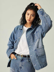 アシンメトリーポケット デニムジャケット