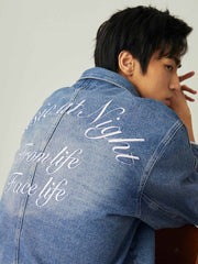 アシンメトリーポケット デニムジャケット