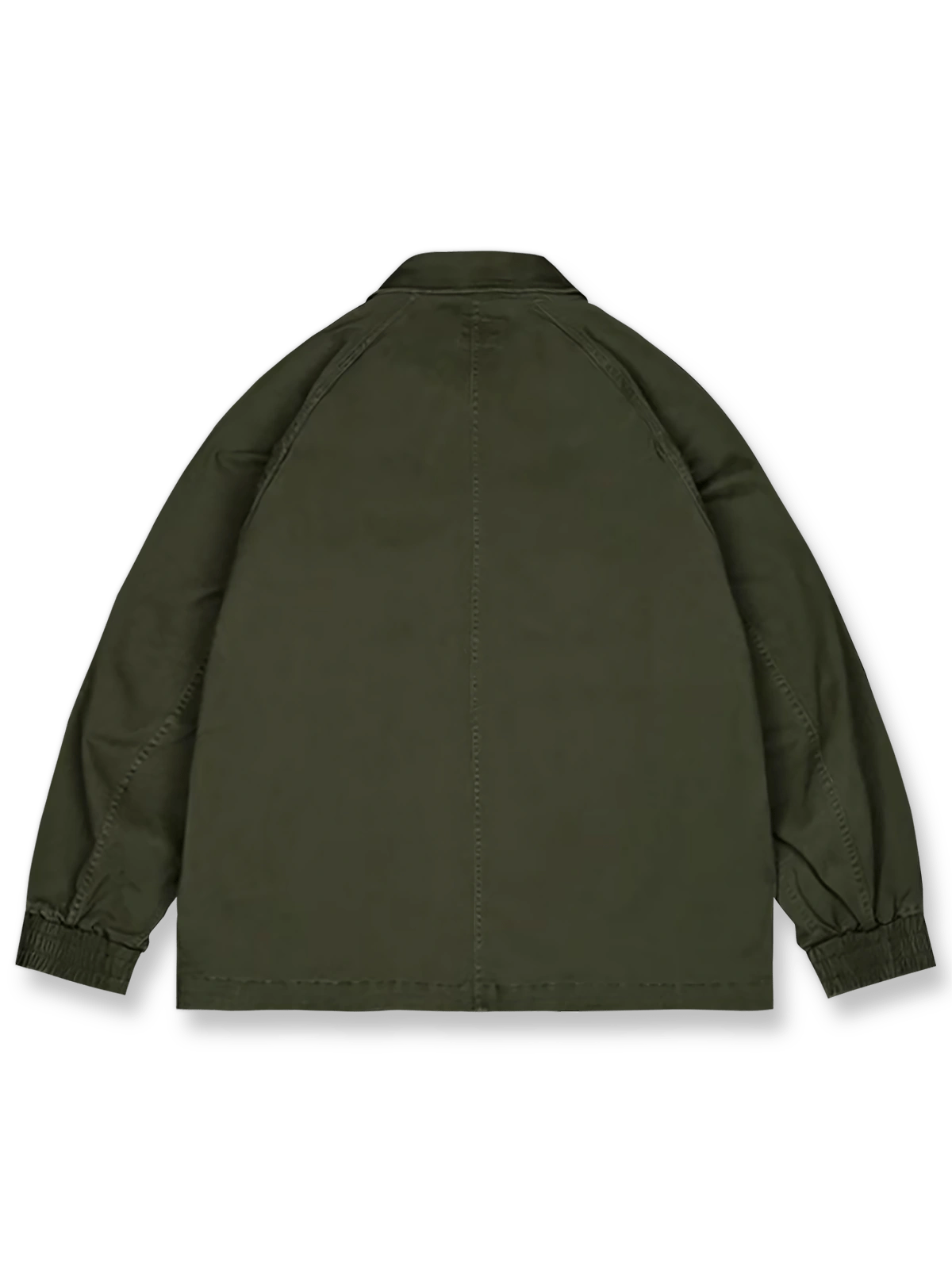 モデルが着用するヴィンテージワークジャケットのスタイリング例