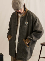 ウール ベースボールカラー ファラオコート