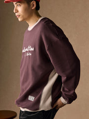 アルファベット刺繍 コントラストヴィンテージスウェット