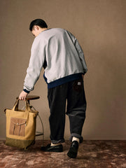 アルファベット刺繍 コントラストヴィンテージスウェット