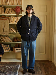 ウール混 ネイビースーツジャケット