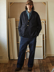 ウール混 ネイビースーツジャケット