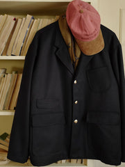 ウール混 ネイビースーツジャケット