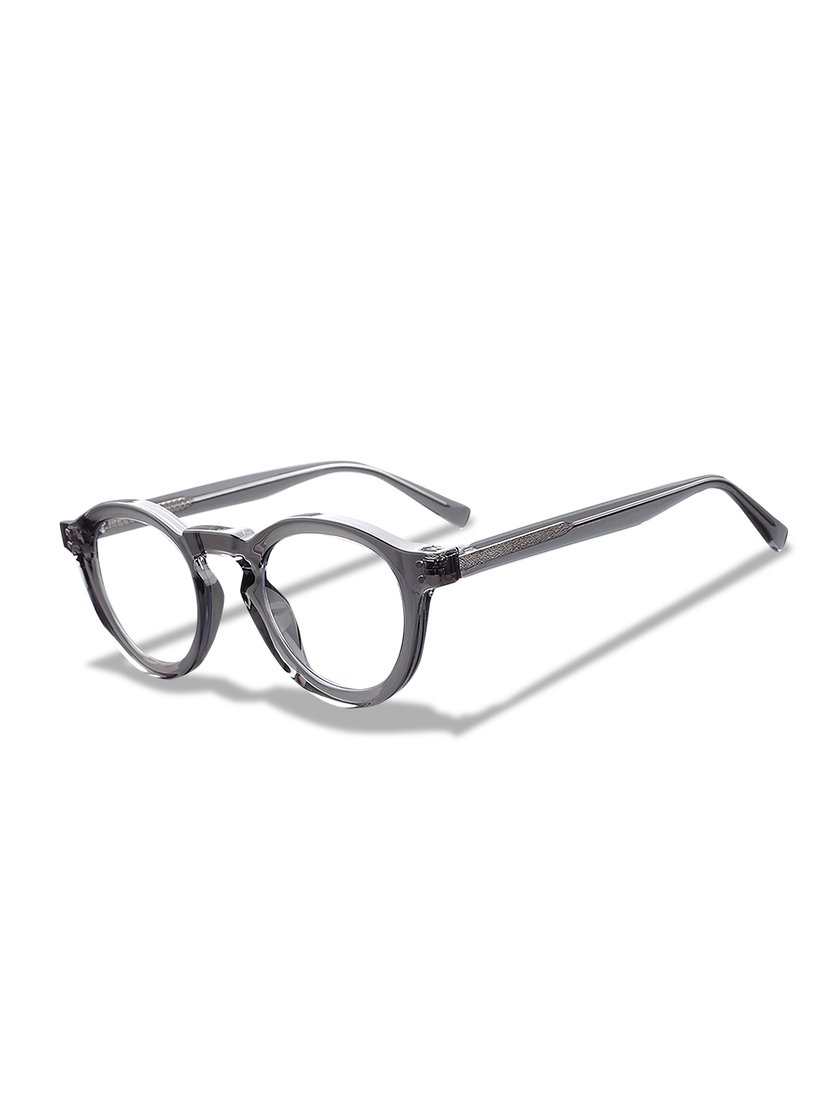 メガネのキーホールブリッジとテンプルの詳細