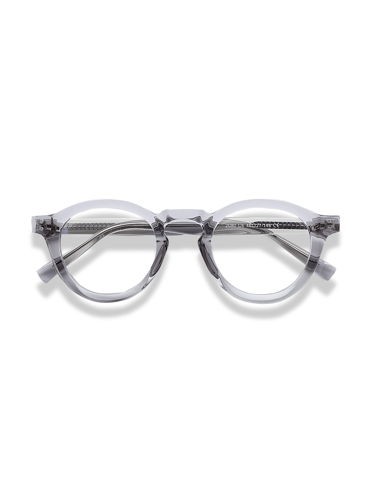 コーヒーカラーフレームブルーライトカットメガネ正面展示