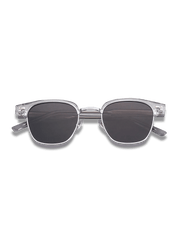 オレンジフレームグリーンレンズハーフリムサングラス正面展示