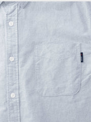 ウォッシュ加工カシューナッツフラワー刺繍オックスフォードシャツ