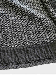 ウォッシュドブラック 脱色デザイン シャツジャケット