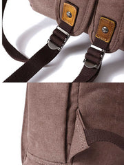 キャンバス&レザーストラップ バック