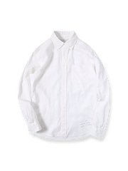 ウォッシュドリネンコットンハンド刺繍長袖シャツの正面画像