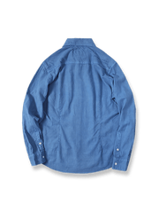 ウォッシュドリネンコットンハンド刺繍長袖シャツの正面画像