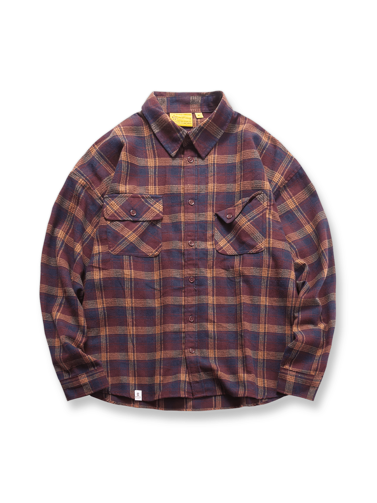 製品画像: アメリカンヴィンテージウォッシュドブラッシュドチェック柄シャツ、クラシックチェック柄、柔らかいブラッシング加工
詳細画像: 胸ポケット、チェック柄、ブラッシュド仕上げ