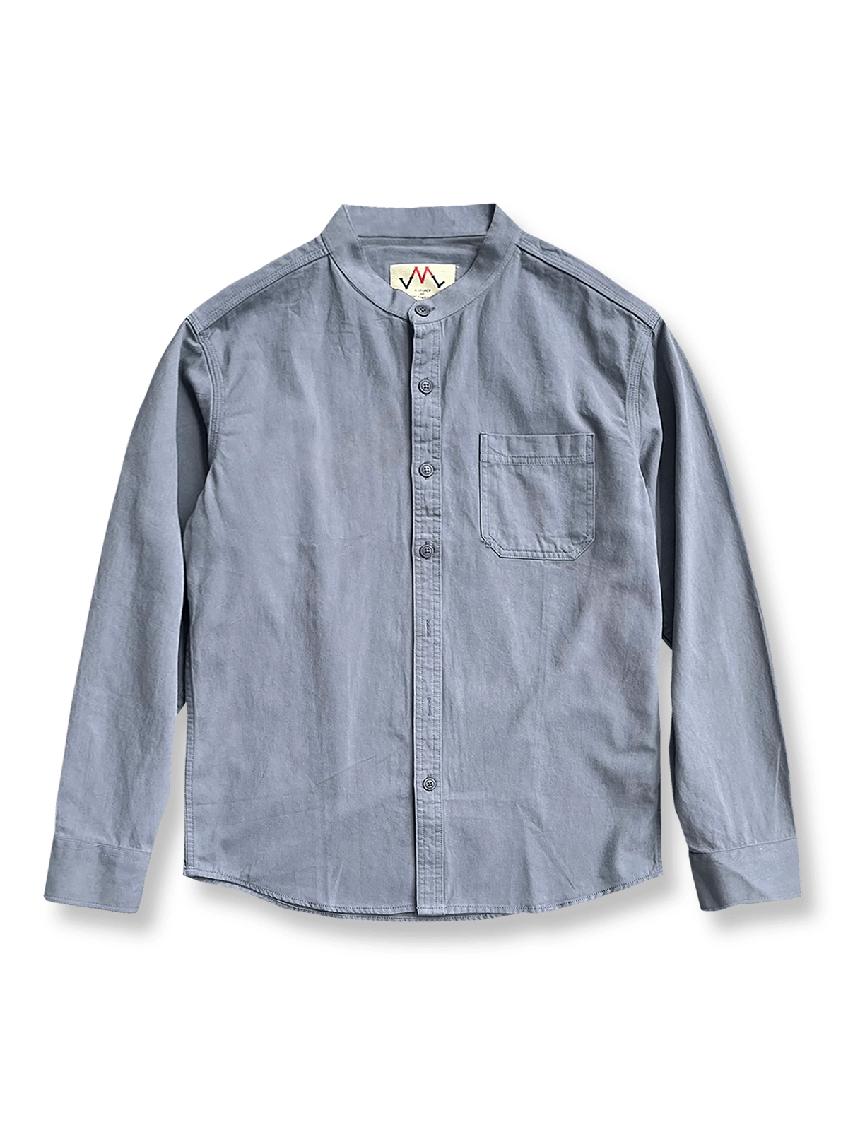 製品画像: シングルサイドポケット立襟シャツの全体画像