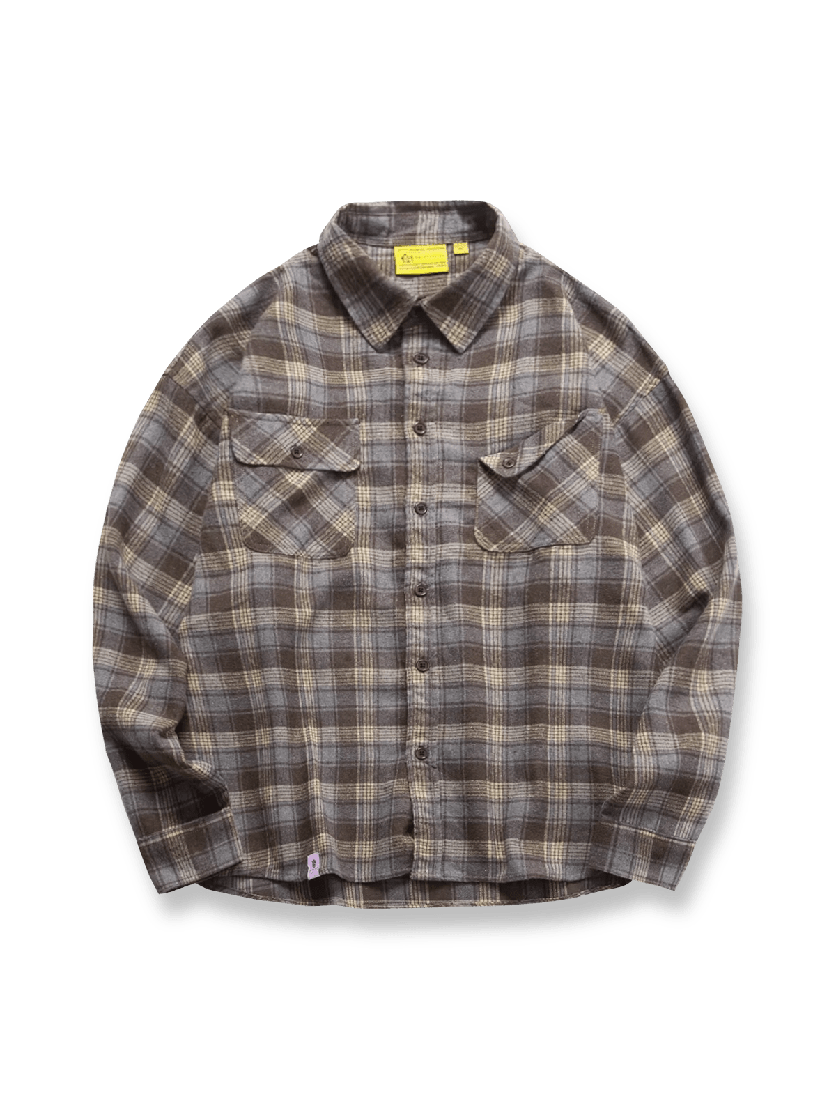 製品画像: アメリカンヴィンテージウォッシュドブラッシュドチェック柄シャツ、クラシックチェック柄、柔らかいブラッシング加工
詳細画像: 胸ポケット、チェック柄、ブラッシュド仕上げ