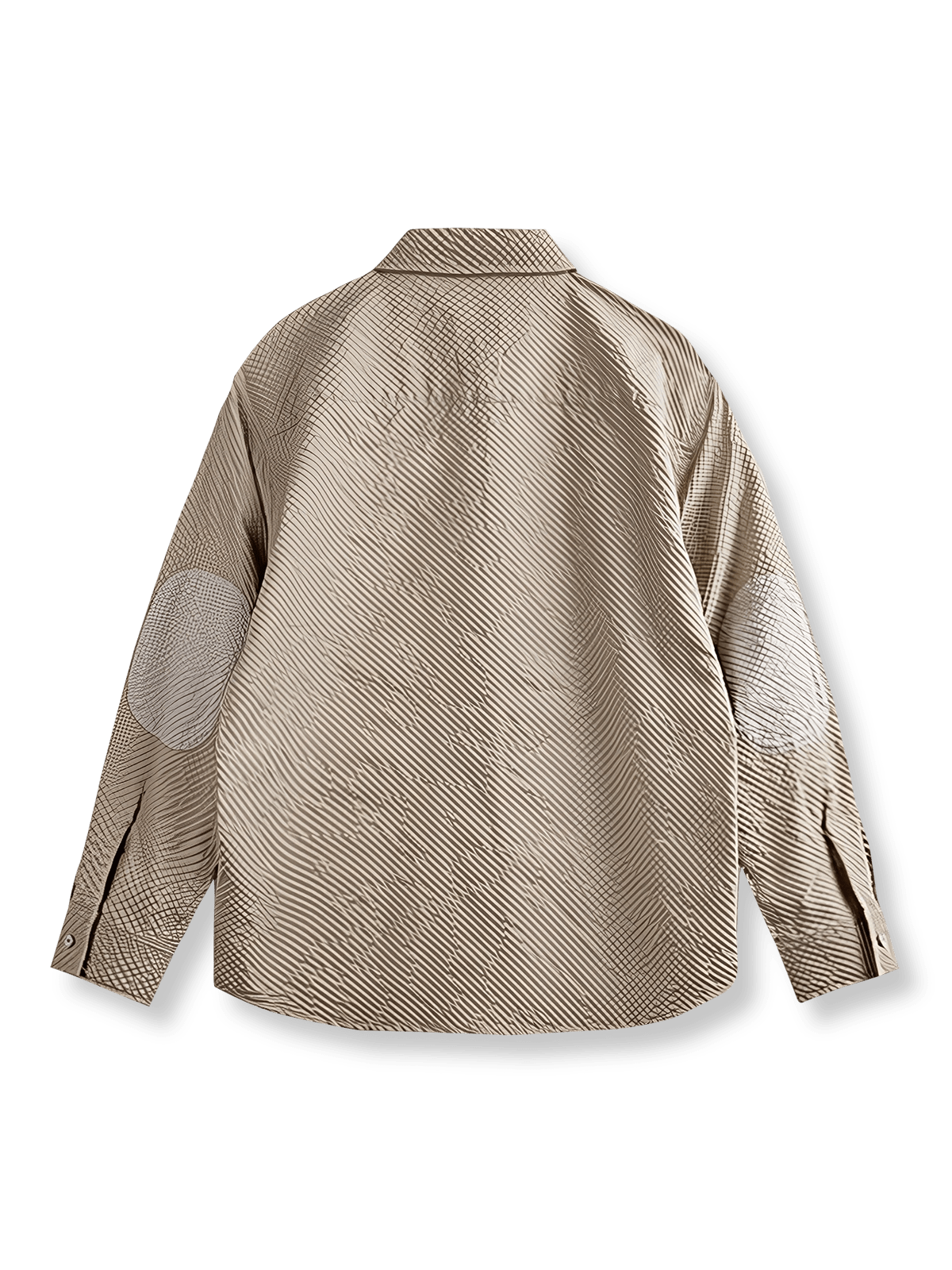 製品画像:クレープ形態安定長袖シャツ反面図