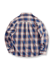 製品画像: クラシックブルーチェック ヘビーフランネルヴィンテージワークシャツの正面展示