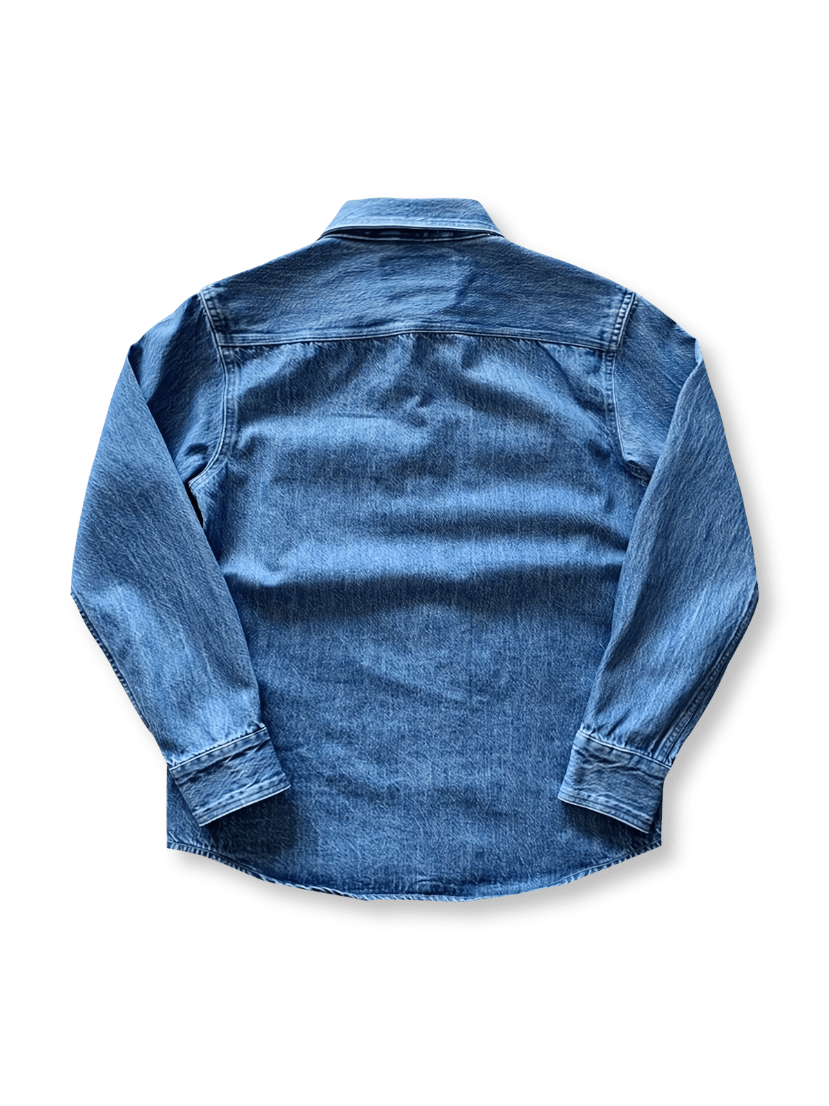 ヴィンテージウォッシュワークデザインデニムシャツ