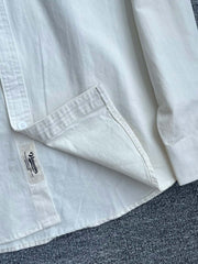 シングルサイドポケット立襟シャツ