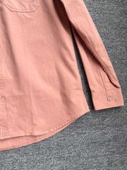 シングルサイドポケット立襟シャツ