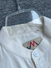 シングルサイドポケット立襟シャツ