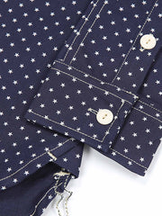 インディゴスター抜染ワークポケット長袖シャツ