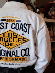 「ウェストコースト」背中刺繍 長袖シャツ