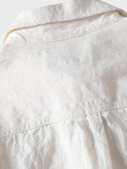 オリジナル加工 ジャガード 綿麻 長袖シャツ