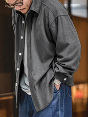 ジャカード ニット シャツジャケット