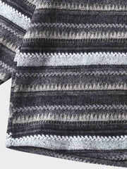 エスニック ジャガード総柄長袖シャツ