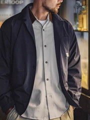 コーデュロイ襟 ワークシャツ